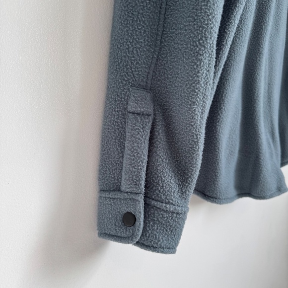 NWT Frank and Oak The Tundra Polar Fleece Overshirt in Stormy Blue, Men's Size M - Picture 8 of 14